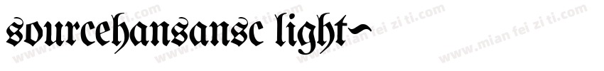 sourcehansansc light字体转换